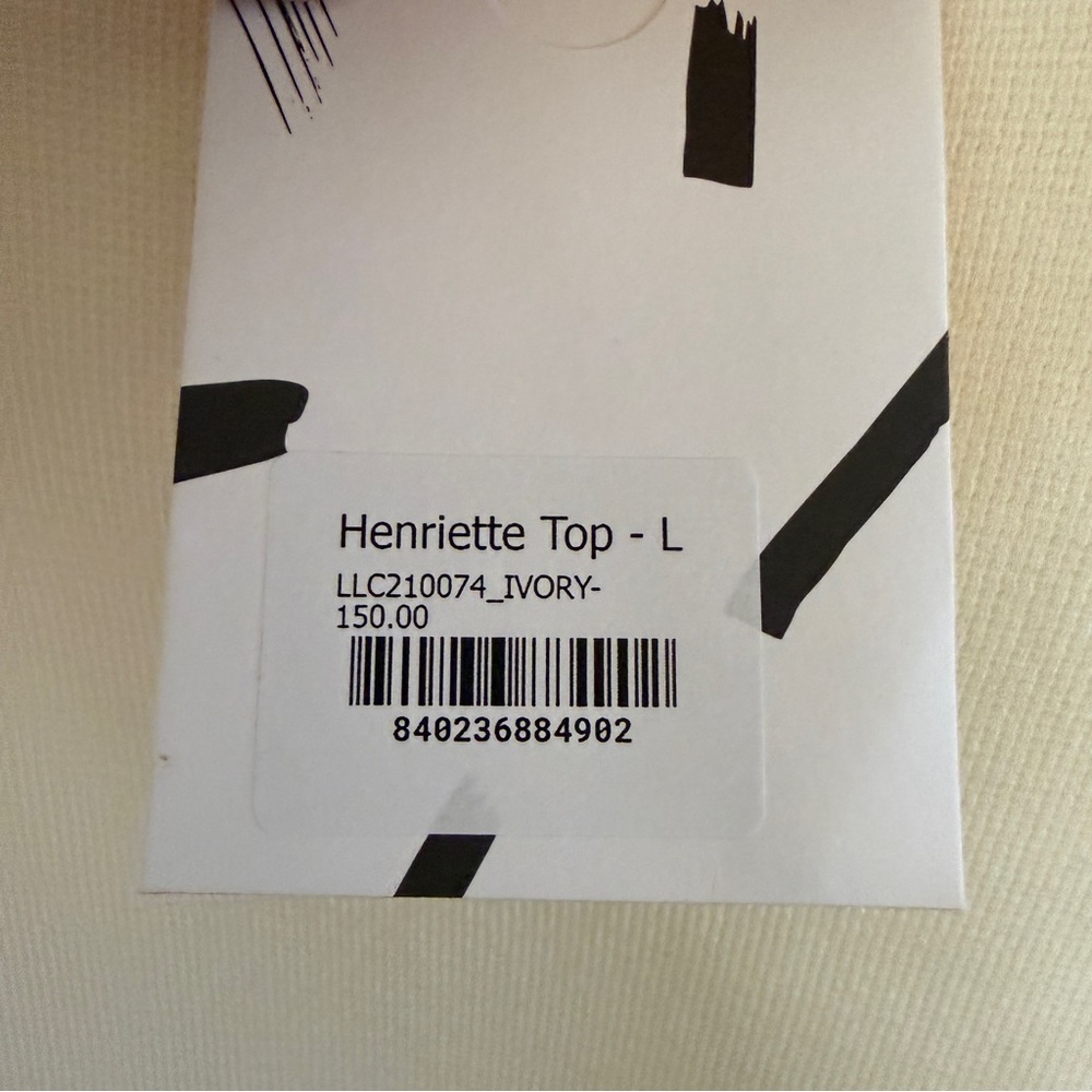 La Ligne NWT Stretch-Knit Square Henriette Tank White Ivory CBK Large - Picture 4 of 10